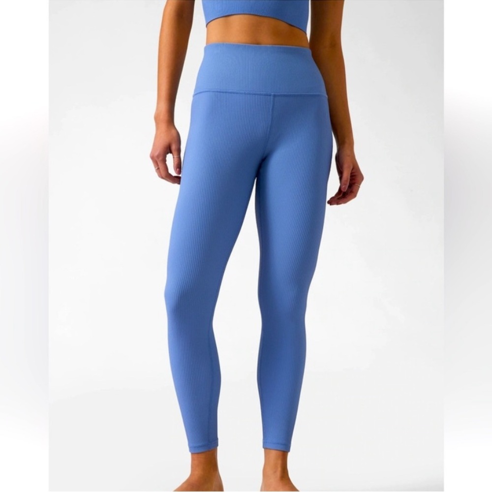 Athleta Elation Rib Tight Leggings in Cottage Blue